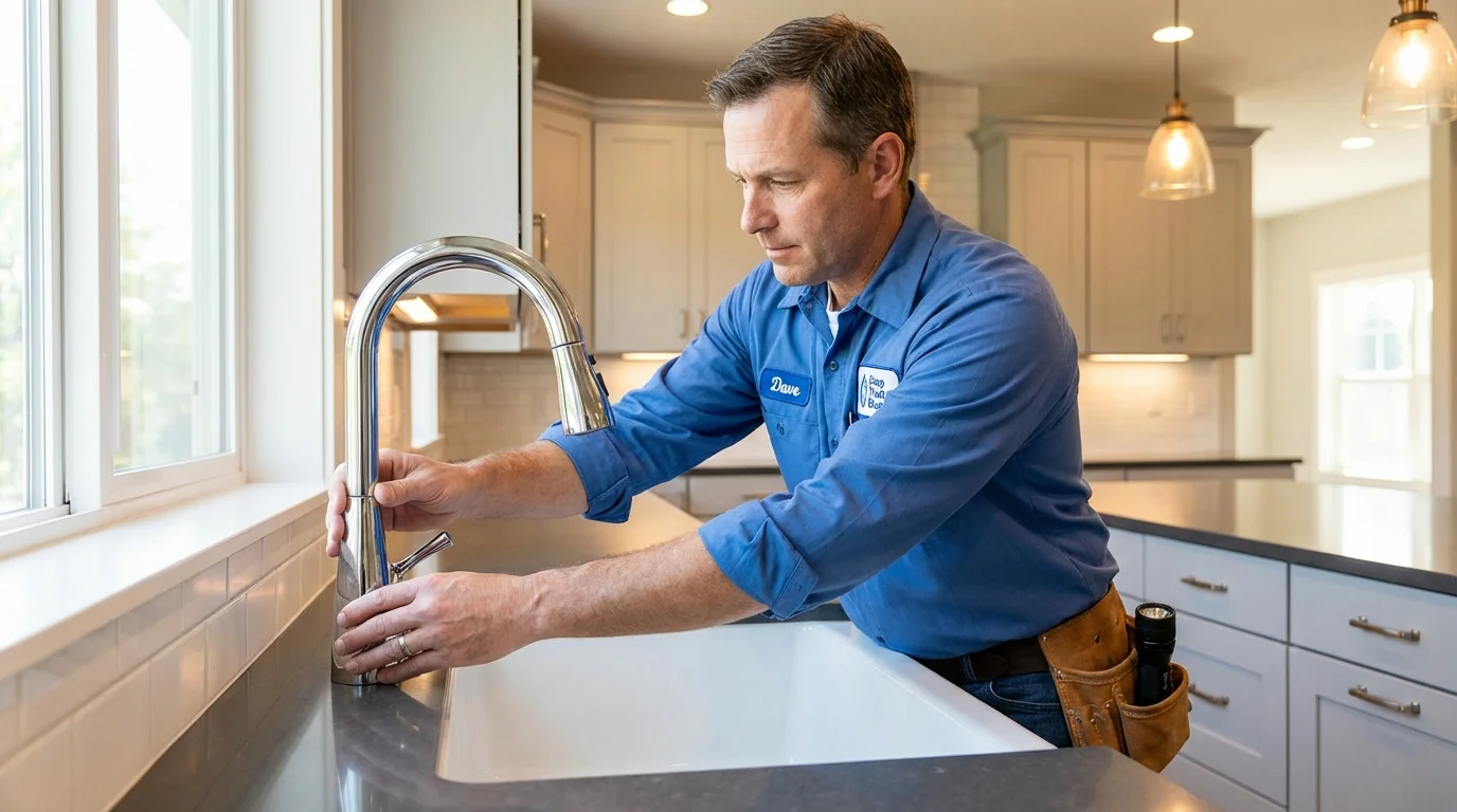 Kitchen faucet installation by Johns Plumbing LLC in Hyde Park